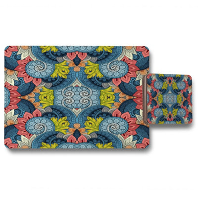 Andrew Lee Tribal Pattern Ethnic (Placemat & Coaster Set) / Default Title from B&Q