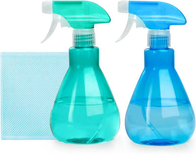 Spray Bottles 2 Pcs For Cleaning Empty Mist Spray Bottle Gardening Hairdressing 500Ml Blue And Green from B&Q