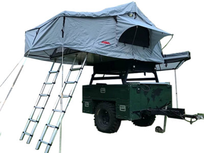 Ventura Roof Tents Extended Twin Ladder Ventura Deluxe 1.8 Roof Top Tent from B&Q