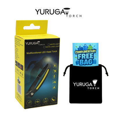 Yuruga Torch Yuruga Rechargeable Cob Multifunctional Headtorch 2 In 1 With Wave Sensor. (350 Lumens) from B&Q