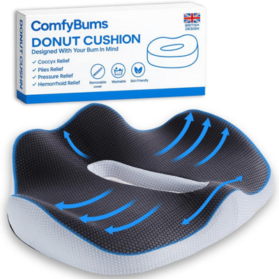  - Comfybums Hemorrhoid Donut Cushion For CoccyxTailbonePiles Orthopaedic Pressure ReliefMemory Foam Pillow Office Chair Seat