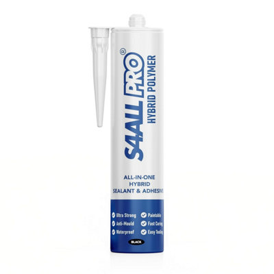 S4All Pro Hybrid Polymer Sealant & AdhesiveBlackWaterproofAnti-Mould & Ultra Strong