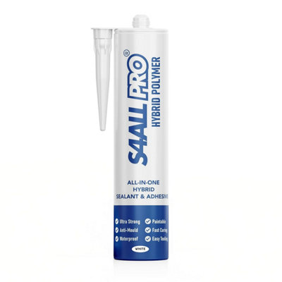 S4All Pro Hybrid Polymer Sealant & AdhesiveWhiteWaterproofAnti-Mould & Ultra Strong