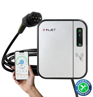 LT Smart Injet Eco Smart Tethered 7.4Kw Ev ChargerWith Installation from B&Q