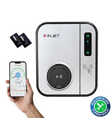 LT Smart Injet Eco Smart Ev Charger For HomeUntethered 7.4Kw Ev ChargerSingle PhaseIp6532AWith Installation from B&Q
