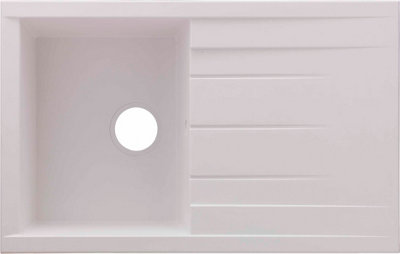 Rocklite Bredon 1.0 Bowl White Composite Reversible from B&Q