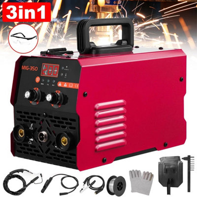 3In1 Mig Welder Inverter 350Amp mma Gasless Tig Arc/mig Welding Machine 220V from B&Q