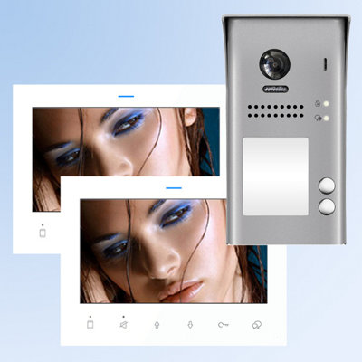2-Easy Dt607C 2-Flat Video Door Entry Intercom Kit With Df7 White Monitors from B&Q