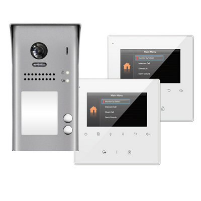 2-Easy Dt607C 2-Flat Video Door Entry Intercom Kit With Avro Monitors from B&Q