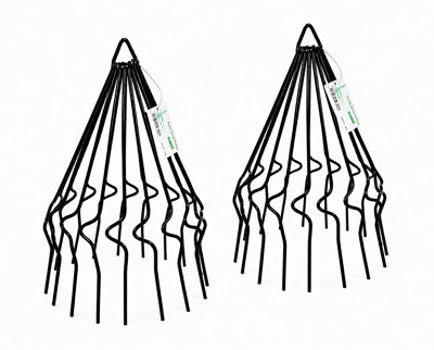 2 Pack Round Tower Chimney Cowl Bird GuardPointed Steel Flue Pot CoverBlack from B&Q