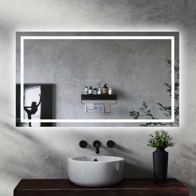 Maerts-E Illuminated Led Bathroom Wall Mirror With Demister 1200X700mm Touch Switch Dimmable 3 Lights from B&Q