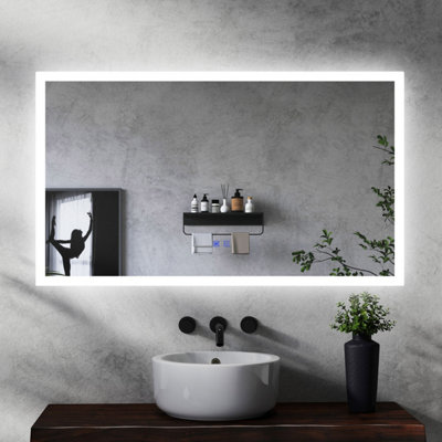 Maerts-E Illuminated Led Bathroom Wall Mirror With Dimmable 3 Lights,demister 1200X700mm Touch Switch from B&Q