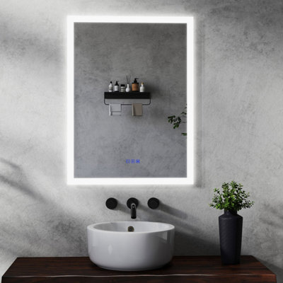 Maerts-E Bluetooth Led Bathroom Mirrors With 3 LightsDemister 500X700mm Touch Switch from B&Q