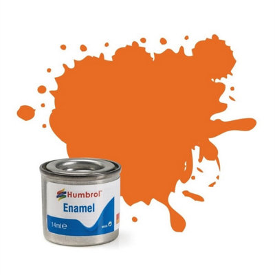 Humbrol No.18 Gloss Orange Enamel Paint14Ml Tin For Model KitsMiniatures & Craft Projects