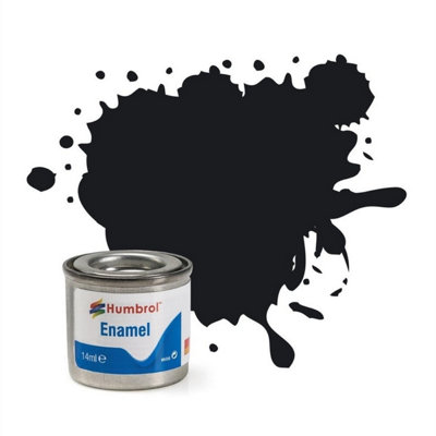 Humbrol No.21 Gloss Black Enamel Paint14Ml Tin For Model KitsMiniatures & Craft Projects