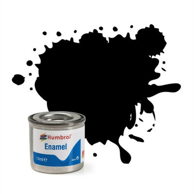 Humbrol No.33 Matt Black Enamel Paint14Ml Tin For Model KitsMiniatures & Craft Projects from B&Q