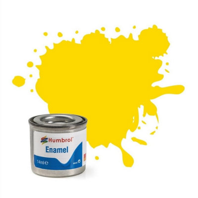 Humbrol No.69 Gloss Yellow Enamel Paint14Ml Tin For Model KitsMiniatures & Craft Projects