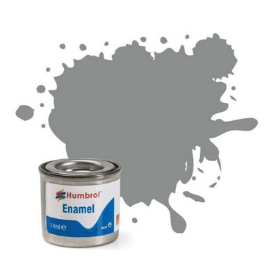 Humbrol No.126 Satin Us Med Grey Enamel Paint 14MlModel Paint For PlasticMetalWood & CraftsHigh Shine Finish from B&Q