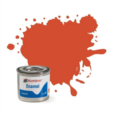 Humbrol No.132 Satin Red Enamel Paint 14MlModel Paint For PlasticMetalWood & CraftsHigh Shine Finish from B&Q