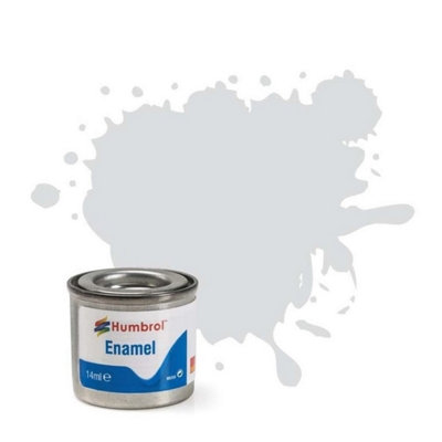 Humbrol No.196 Light Grey Enamel Paint 14MlModel Paint For PlasticMetalWood & CraftsHigh Shine Finish from B&Q