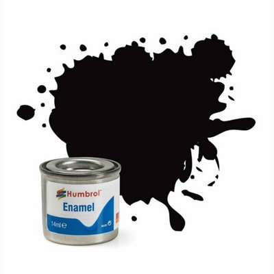 Humbrol No.201 Metallic Black Enamel Paint14Ml Tin For Model KitsMiniatures & Craft Projects