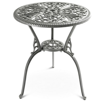 Centurion Supports Bangui Garden And Patio Cast Aluminium Bistro Table Grey