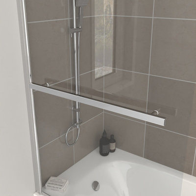 Bathroom Square Knobs Towel Bar For Bath Screen - Image 3