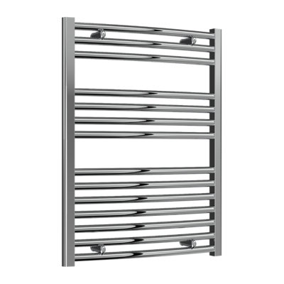 Reina Diva Curved Heated Designer Towel Rail800X600Chrome from B&Q