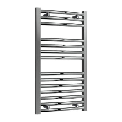 Reina Diva Curved Heated Designer Towel Rail800X450Chrome from B&Q