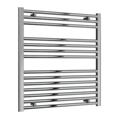 Bathroom Kingdom Unisex Silver Diva Chrome Straight Heated Towel Rail 800X750 In - Image 4
