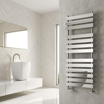 Reina Trento Designer Towel Radiator1300 X 500mmChrome from B&Q