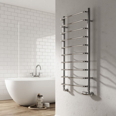 Reina Aliano Mild Steel Towel Radiator1000 X 500mmChrome from B&Q