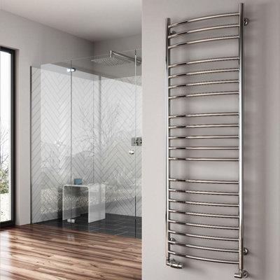 Reina Eos Heated Towel Rail1500 X 500mmPolished Stainless Steel from B&Q