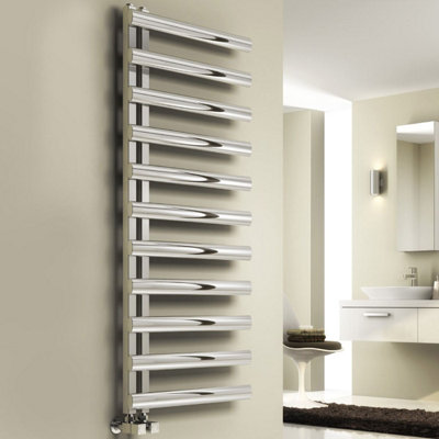 Reina Cavo Stainless Steel Ladder Towel Radiator1230 X 500mmPolished Stainless Steel from B&Q
