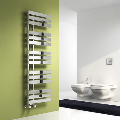 Reina Sesia Designer Towel Radiator1500 X 500mmChrome from B&Q