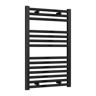 Reina Diva Flat Heated Designer Towel Rail 800 X 500mmBlack from B&Q