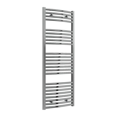 Reina Diva Curved Heated Designer Towel Rail1400 X 500mmChrome from B&Q