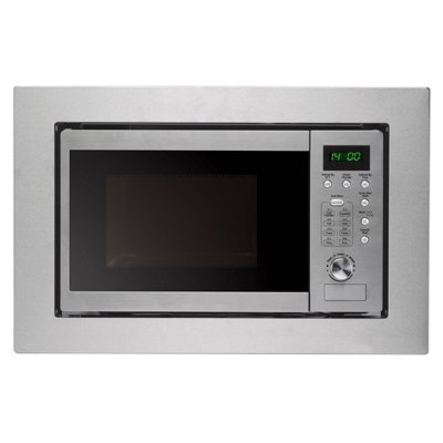 Cookology 800W Built-In Microwave With Grill 20L Integrated DesignBim20Lwg Stainless Steel from B&Q