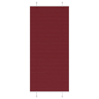 Berkfield Bordeaux/Red Pleated Blind 90X200 Cm Fabric Width 89.4 Cm Polyester
