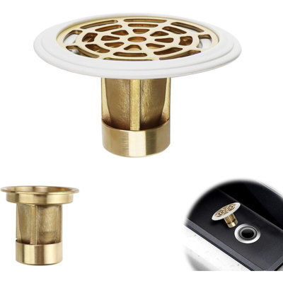 B&Q Floor Drain Core, Floor Drain With Rubber Ring, Copper Shower Drain, For Kitchen Sinks, Bathtubs And Showers
