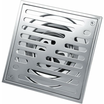 B&Q Square Floor Drain Stainless Steel Odor Proof Bathroom Door Waste Shower Drainer Caliber 150 150Mm Large