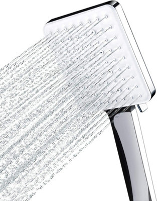 B&Q Shower Head, High Pressure Shower Heads With 6 Modes, Power Shower Head Only, Universal Water Saving Large Showerhead.