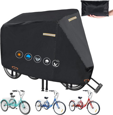 B&Q Tricycle Cover Waterproof Outdoor, Heavy Duty 420D Adult Tricycle Accessories,large Electric Trike Covers