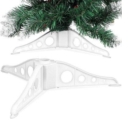 B&Q Christmas Tree Stand 15Cm Base For Small Christmas Tree Plastic White Diy Craft Supply Reusable