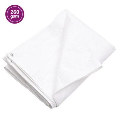 Berkfield Tarpaulin 260 G/m2 4X5 M White Hdpe from B&Q