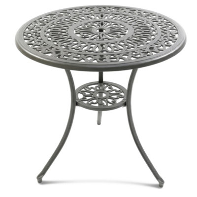 Homeology Positano Grey Garden And Patio Cast Aluminium Bistro Table from B&Q