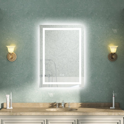 AVER-GROWTH Bluetooth Bathroom Mirror With 3 Colour Led Lights Demister Pad Anti-Fog Touch/wall Switch Vertical/horizontal 500X700mm from B&Q