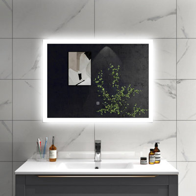 Sline 800X600mm Led Mirror With 3-Colour Light Modes Memory Function Demister Pad from B&Q
