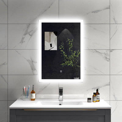 Sline 600X800mm Led Mirror With 3-Colour Light Modes Memory Function Demister Pad from B&Q