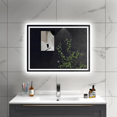Sline 900X700mm Led Mirror With 3-Colour Light Modes Memory Function Demister Pad from B&Q